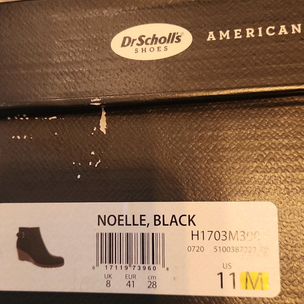 NWT Dr Scholls Noelle Black Ankle Boots size 11 - Picture 5 of 6